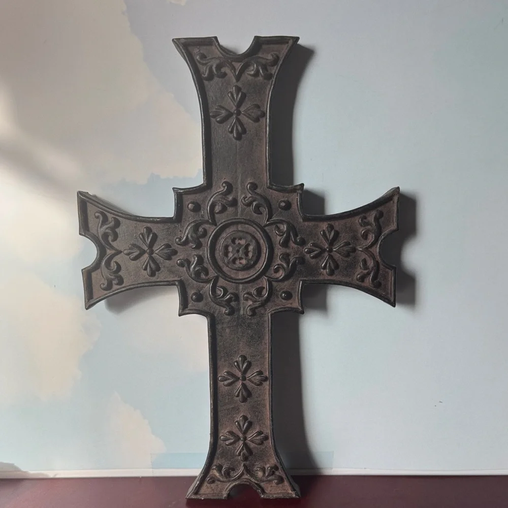 Elegant Black and Bronze Wall Cross